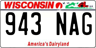 WI license plate 943NAG