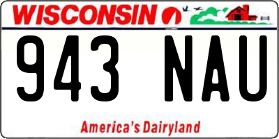 WI license plate 943NAU