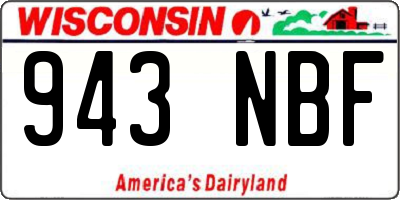 WI license plate 943NBF