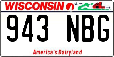 WI license plate 943NBG