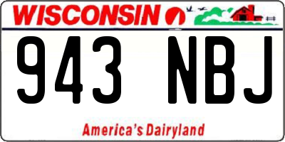 WI license plate 943NBJ