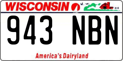 WI license plate 943NBN