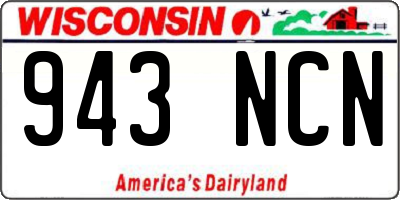 WI license plate 943NCN