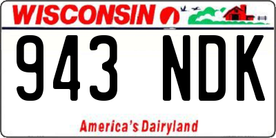 WI license plate 943NDK