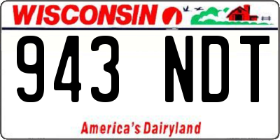 WI license plate 943NDT