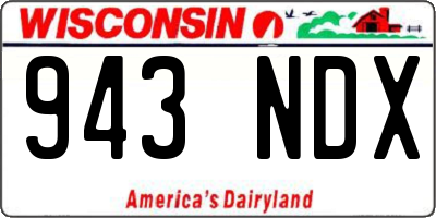 WI license plate 943NDX