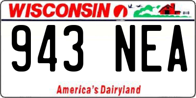 WI license plate 943NEA