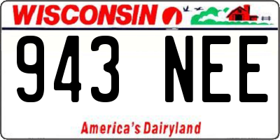 WI license plate 943NEE