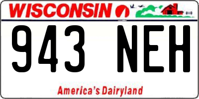 WI license plate 943NEH