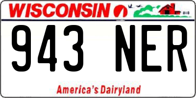 WI license plate 943NER
