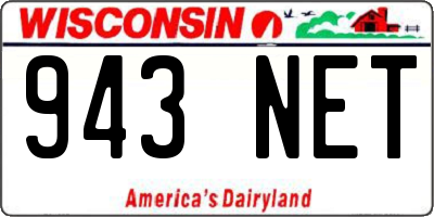 WI license plate 943NET