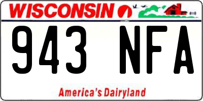 WI license plate 943NFA