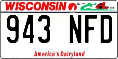 WI license plate 943NFD