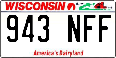 WI license plate 943NFF