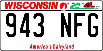 WI license plate 943NFG