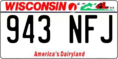 WI license plate 943NFJ
