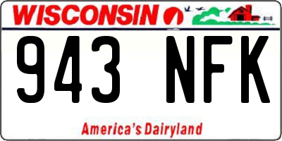 WI license plate 943NFK