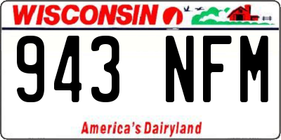 WI license plate 943NFM