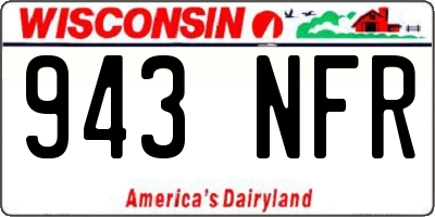 WI license plate 943NFR
