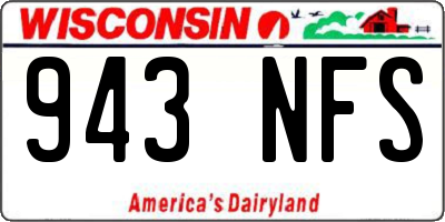 WI license plate 943NFS