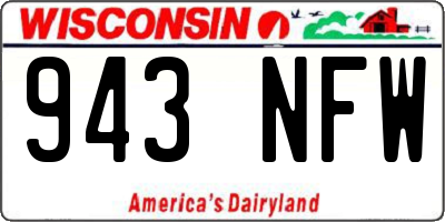 WI license plate 943NFW