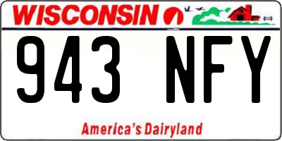 WI license plate 943NFY