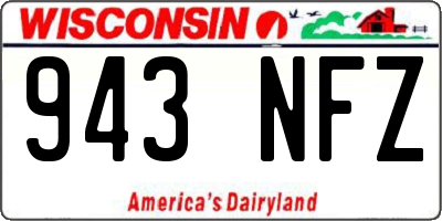 WI license plate 943NFZ