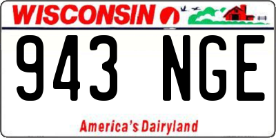 WI license plate 943NGE