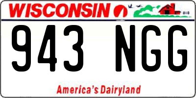 WI license plate 943NGG