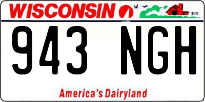 WI license plate 943NGH