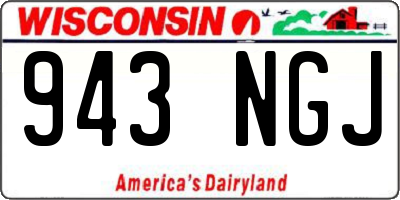 WI license plate 943NGJ