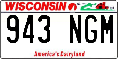 WI license plate 943NGM