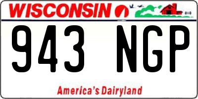 WI license plate 943NGP