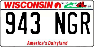 WI license plate 943NGR