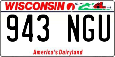 WI license plate 943NGU