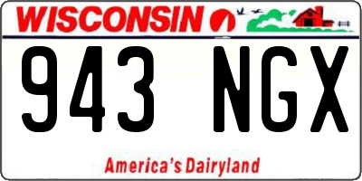 WI license plate 943NGX