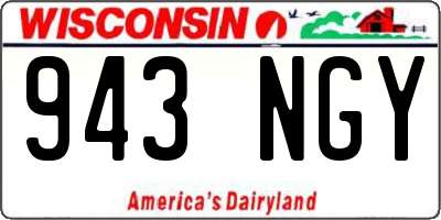 WI license plate 943NGY