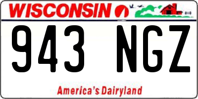 WI license plate 943NGZ