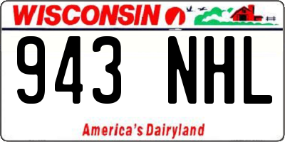 WI license plate 943NHL
