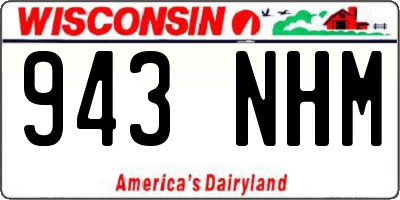 WI license plate 943NHM