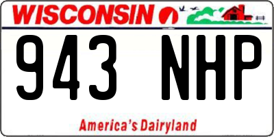 WI license plate 943NHP