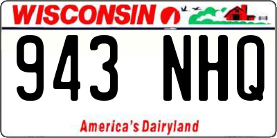 WI license plate 943NHQ