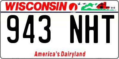 WI license plate 943NHT