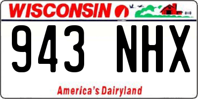 WI license plate 943NHX