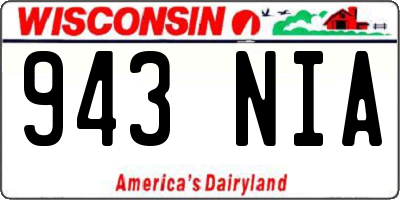 WI license plate 943NIA