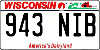 WI license plate 943NIB