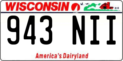 WI license plate 943NII