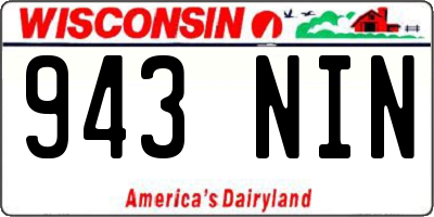 WI license plate 943NIN