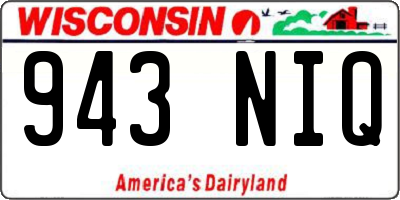 WI license plate 943NIQ