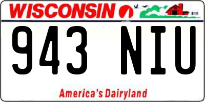 WI license plate 943NIU